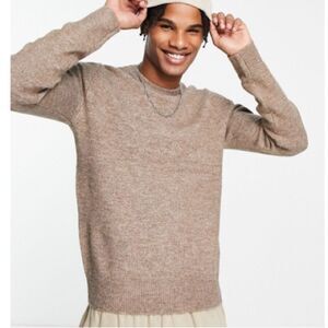 River Island Soft Touch Crew Neck Sweater Stone (Light Brown) XL‎ Nwt